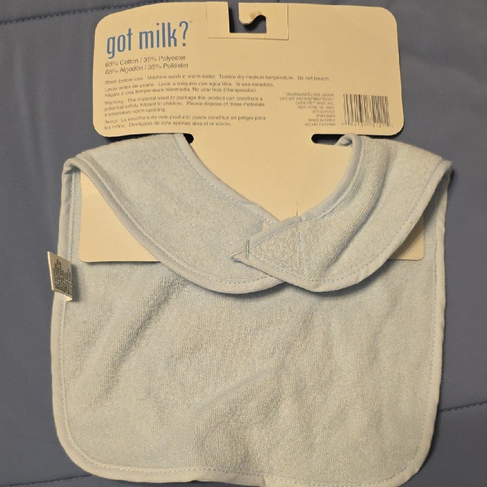Baby Bib - Soft Blue - Picture 3 of 3